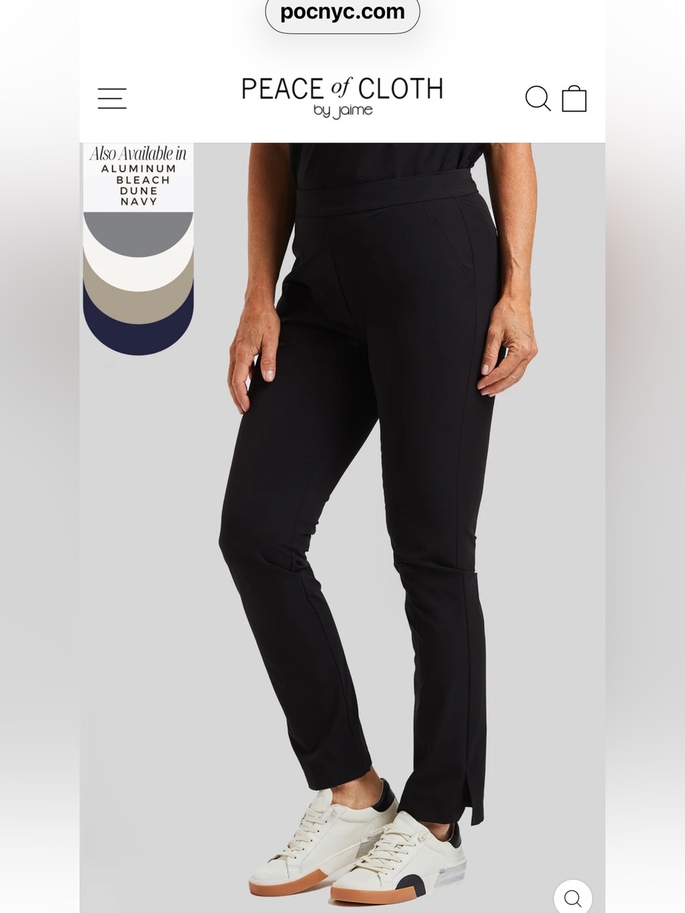 PIECE OF CLOTH Majestic Stretch Brie Pull-on Black Pants size Small 4/6